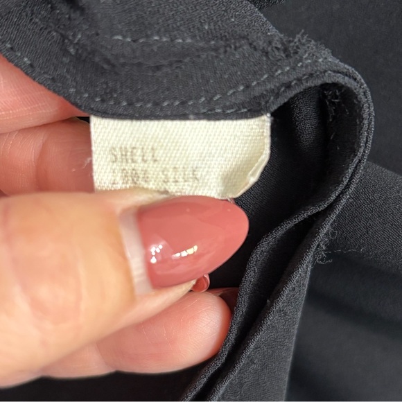 Carolina Herrera New York Elegant Silk Black Button-Up Shirt Dress Size 4 - Picture 9 of 10